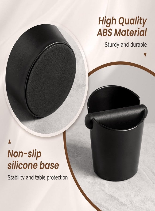 VEVOK CHEF Espresso Knock Box Coffee Knock Box Espresso Bucket Knock Coffee Ground Dump Bin with Removable Knock Bar Trash Can Non-Slip Base - Image 2